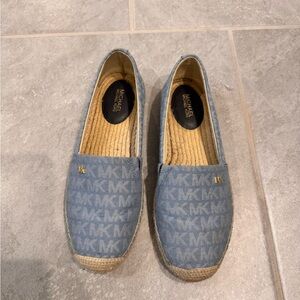 Michael Kors Blue Monogram Flats
